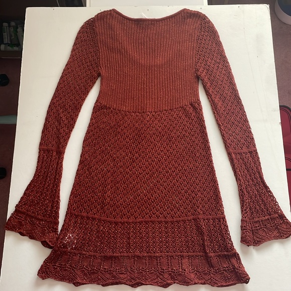 💚3/$15💚 ATMOSPHERE | Size Small | crochet knit sparkle dress - Picture 7 of 7